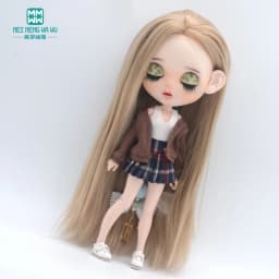 Clothes for Doll Fashion Multicolor Cardigan Short Skirt Jeans Fits Blyth Azone OB22 OB24 Doll Accessories