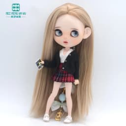 Clothes for Doll Fashion Multicolor Cardigan Short Skirt Jeans Fits Blyth Azone OB22 OB24 Doll Accessories