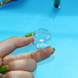 1/6 1/12 Scale Baby House and Dollhouse Miniature Glass Fish Tank Bowl Aquarium Toy DollHouse Decals Ornament Doll Accessories
