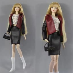 Handmade BABI CLOTHES Leather Clothing Outfit Overcoat for 11.5 inch 30cm Doll bjd clothes Many Style Gifts for doll accessories