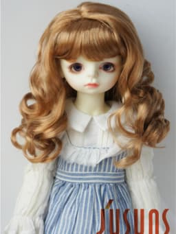 Doll Wigs For Girls! JD038 6-7inch 7-8inch 8-9inch Long Soft Wave Synthetic Mohair BJD Wigs YOSD MSD SD Doll Accessories