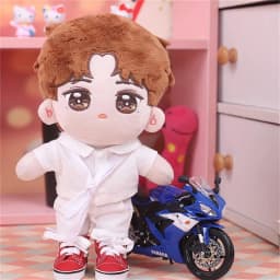 20cm Doll Clothes Plush 20cm Idol Doll Clothes black Suit for 20cm Star Doll Clothes DIY doll accessories