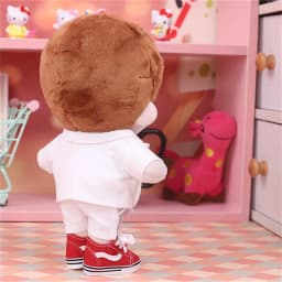 20cm Doll Clothes Plush 20cm Idol Doll Clothes black Suit for 20cm Star Doll Clothes DIY doll accessories