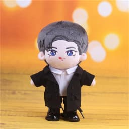20cm Doll Clothes Plush 20cm Idol Doll Clothes black Suit for 20cm Star Doll Clothes DIY doll accessories