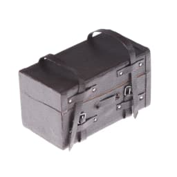 1pcs 1/12 Dollhouse Miniature Vintage Leather Wood Suitcase Mini Doll Luggage Box Pretend Play Furniture Toys Accessories