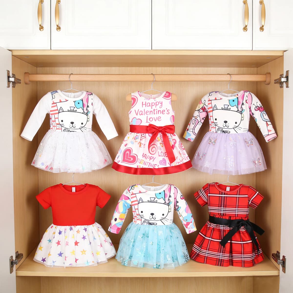 New Cute Love Dress For 43cm Baby New Born Doll Cat Clothes Skirt For American 18 Inch Girl,Our Generation,DIY,Doll Festival