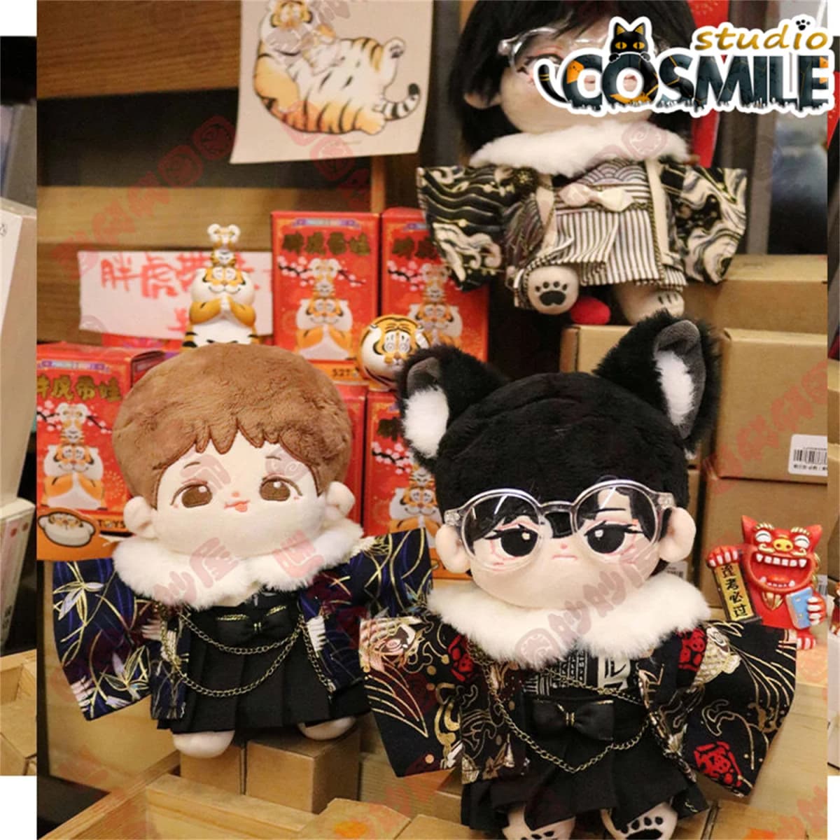 Yukata Kimono Japanese New Year Suit Gorgeous Scarf Costume for 15cm 20cm Doll Clothes Clothing Sa
