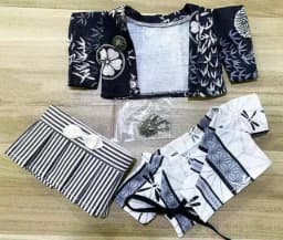 Yukata Kimono Japanese New Year Suit Gorgeous Scarf Costume for 15cm 20cm Doll Clothes Clothing Sa