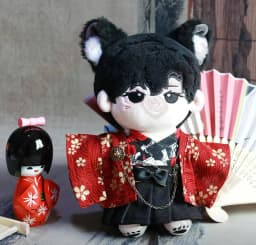 Yukata Kimono Japanese New Year Suit Gorgeous Scarf Costume for 15cm 20cm Doll Clothes Clothing Sa