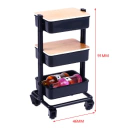 1Set 1:12 Dollhouse Miniature Trolley Dining Cart with Wheels Storage Display Shelf Bookshelf Furniture Model Decor Toy