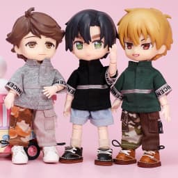 Ob11 Doll Clothes Jungle Camouflage Pants Pant + T-Shirt Dolls Accessories Clothing For Ob11,Obitsu11,Molly, 1/12bjd Doll