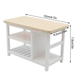 1/12 Doll House Furniture Miniature Wooden Console Table Cabinet Kitchen Room Sideboard Bathroom Living Room Shelf For Dollhouse
