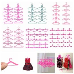 Creative Doll Clothes Rack Miniature Clothes Hangers Garment Organizer Kids Toy Gifts Dolls Accessories
