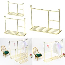 Creative Doll Clothes Rack Miniature Clothes Hangers Garment Organizer Kids Toy Gifts Dolls Accessories
