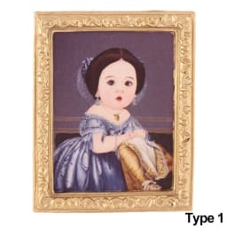 1:12 Scale Mini Furniture Kids Toys Retro Frame Dolls Accessories Dollhouse Oil Painting Miniature Pictures Wall Mural