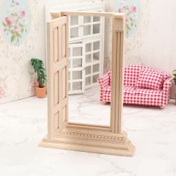 1Pcs 1:12 Dollhouse Miniature Door Flat Top Door Unpainted DIY Model Furniture Decor Toy Doll House Accessories