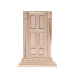 1Pcs 1:12 Dollhouse Miniature Door Flat Top Door Unpainted DIY Model Furniture Decor Toy Doll House Accessories
