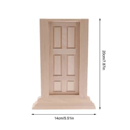 1Pcs 1:12 Dollhouse Miniature Door Flat Top Door Unpainted DIY Model Furniture Decor Toy Doll House Accessories