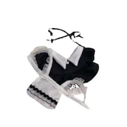 1Set 10/20cm Doll Clothes Maid Dress Headband Apron Kpop Plush Dolls Outfit Toys Handmade Doll's Accessories Doll Maid Suit