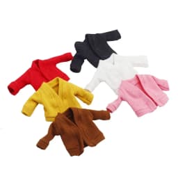 1/12 Doll Clothes Knitted Sweater Fashion Tops Candy Color Coat OB11 Clothes Handmade Casual Wear Dolls Accessories Kids Toys