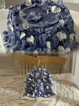DollHouse diy accessories Clay sculpture cake Cartoon Shark Flower cake miniature birthday party decoration couple gift model