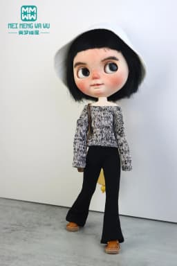 Blyth Doll Clothes Fashion Sweater Flared Pants for 28-30cm Azone OB22 OB24 Toys Gift
