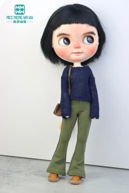 Blyth Doll Clothes Fashion Sweater Flared Pants for 28-30cm Azone OB22 OB24 Toys Gift