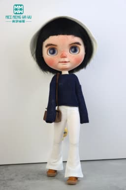 Blyth Doll Clothes Fashion Sweater Flared Pants for 28-30cm Azone OB22 OB24 Toys Gift