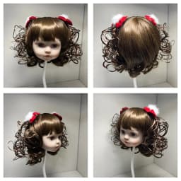 Brown/ Golden Hair Wig for Reborn Doll BJD Doll Fits Doll Head Circumference About 35cm/41cm DIY Doll Hair Accessories
