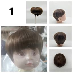 Brown/ Golden Hair Wig for Reborn Doll BJD Doll Fits Doll Head Circumference About 35cm/41cm DIY Doll Hair Accessories