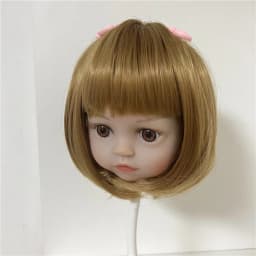Brown/ Golden Hair Wig for Reborn Doll BJD Doll Fits Doll Head Circumference About 35cm/41cm DIY Doll Hair Accessories