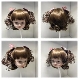 Brown/ Golden Hair Wig for Reborn Doll BJD Doll Fits Doll Head Circumference About 35cm/41cm DIY Doll Hair Accessories