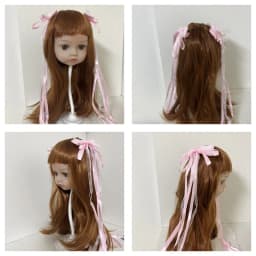 Brown/ Golden Hair Wig for Reborn Doll BJD Doll Fits Doll Head Circumference About 35cm/41cm DIY Doll Hair Accessories