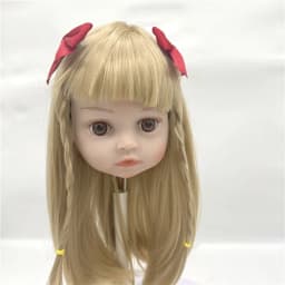 Brown/ Golden Hair Wig for Reborn Doll BJD Doll Fits Doll Head Circumference About 35cm/41cm DIY Doll Hair Accessories