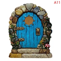 1Pc Miniature Dollhouse Fairy Door Home Mini Arch Window Door Mouse Hole Decoration Outdoor Garden Sculpture Elf Craft Decor