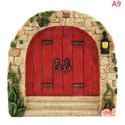 1Pc Miniature Dollhouse Fairy Door Home Mini Arch Window Door Mouse Hole Decoration Outdoor Garden Sculpture Elf Craft Decor