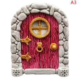 1Pc Miniature Dollhouse Fairy Door Home Mini Arch Window Door Mouse Hole Decoration Outdoor Garden Sculpture Elf Craft Decor
