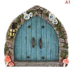 1Pc Miniature Dollhouse Fairy Door Home Mini Arch Window Door Mouse Hole Decoration Outdoor Garden Sculpture Elf Craft Decor