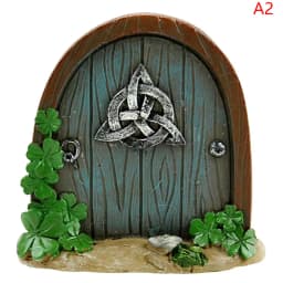 1Pc Miniature Dollhouse Fairy Door Home Mini Arch Window Door Mouse Hole Decoration Outdoor Garden Sculpture Elf Craft Decor