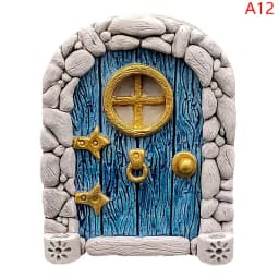 1Pc Miniature Dollhouse Fairy Door Home Mini Arch Window Door Mouse Hole Decoration Outdoor Garden Sculpture Elf Craft Decor