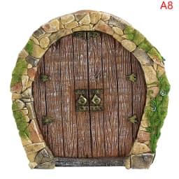 1Pc Miniature Dollhouse Fairy Door Home Mini Arch Window Door Mouse Hole Decoration Outdoor Garden Sculpture Elf Craft Decor