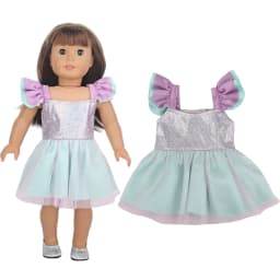 Lovely Princess Doll Dress Clothes For 43cm Baby New Born Doll Cute Bow Skirt For American 18 Inch&OG,Life Girl Dolls KId's Gift