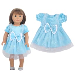 Lovely Princess Doll Dress Clothes For 43cm Baby New Born Doll Cute Bow Skirt For American 18 Inch&OG,Life Girl Dolls KId's Gift