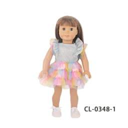 Lovely Princess Doll Dress Clothes For 43cm Baby New Born Doll Cute Bow Skirt For American 18 Inch&OG,Life Girl Dolls KId's Gift