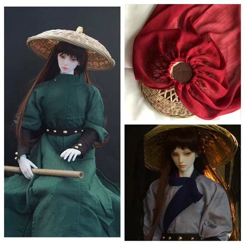 1/6 Figure Doll 1/4 1/3 Scale BJD Hanfu Hat Ancient Costume Samurai Hat Accessories For YOSD MSD SD13 SSDF Uncle Doll A1564