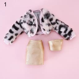 30CM Doll Clothes Suit Fashion Tops Fur Coat Elegant Fishtail Dress Sexy Vest Hip Wrap Skirt For 1/6 Bjd Dolls Accessories Toys