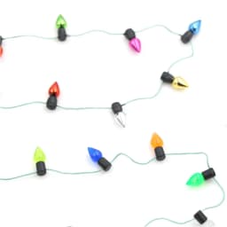 1m 1/12 Scale Dollhouse Miniature A String of multi-coloured Plastic Christmas Lights Fake Lights For Doll House Decor Kids Toys
