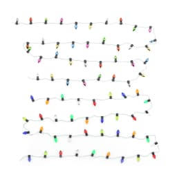 1m 1/12 Scale Dollhouse Miniature A String of multi-coloured Plastic Christmas Lights Fake Lights For Doll House Decor Kids Toys