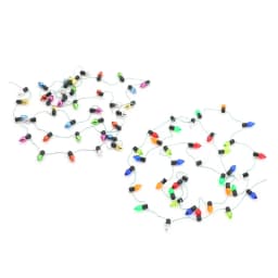 1m 1/12 Scale Dollhouse Miniature A String of multi-coloured Plastic Christmas Lights Fake Lights For Doll House Decor Kids Toys