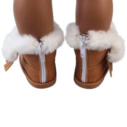 7.5cm Length Plush Snow Boots For 18 Inches American Doll Accessories Baby Doll Festival Shoes Gift For Our Generation Dolls